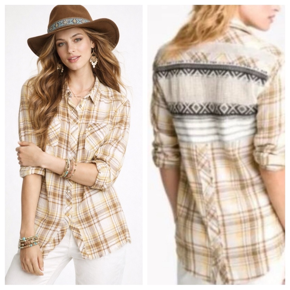Free People We the Free Park Ranger Long Sleeve Top Size XS 54240